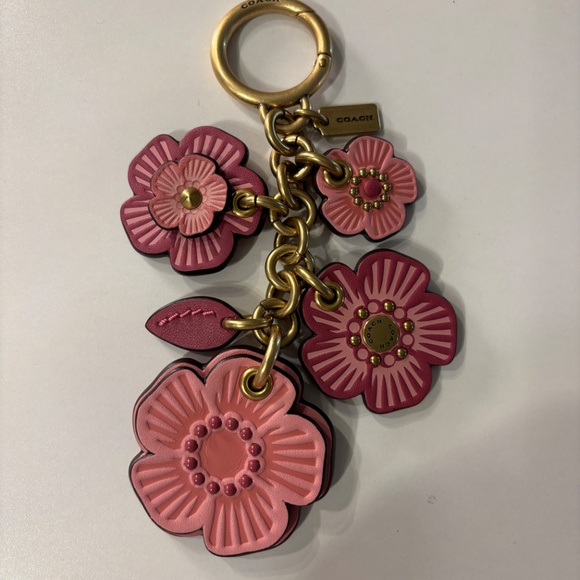 Coach Accessories - Coach Tea Rose Bag Charm Pink - Gently Used